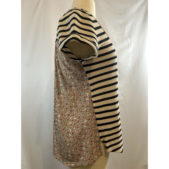 Anthro Akemi Kin Striped Floral Stripe Tipperary Top Size Small - Picture 4 of 9